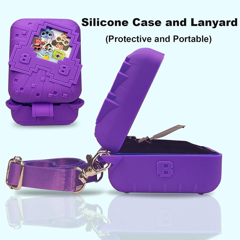 JCHPINE Silicone Cover Case for Bitzee Disney Interactive Digital Pet and Case, Protective Skin Sleeve for Bitzee Disney Virtual Electronic Pets (Purple) - Image 5